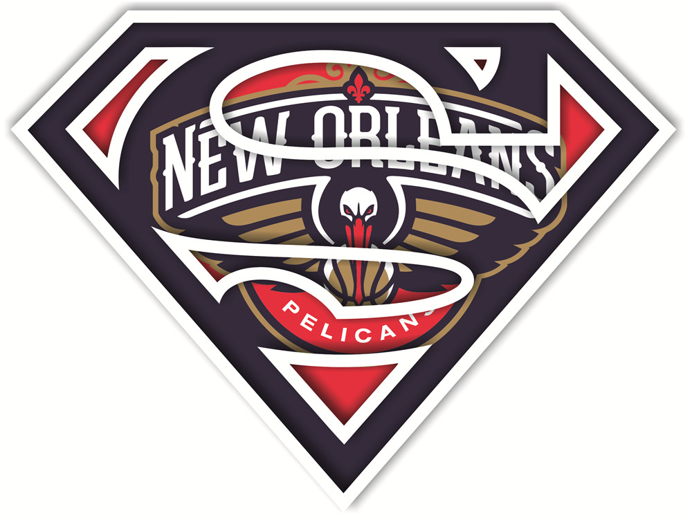 New Orleans Pelicans superman fabric transfer